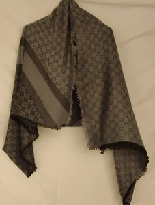 Gucci auth shawl stole wrap silk and wool - Picture 1 of 8