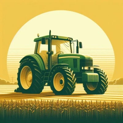 Tractor Essbar Traktor Tortenaufleger Torte Freunde Party Zuckermasse + TEXT - Bild 1 von 4