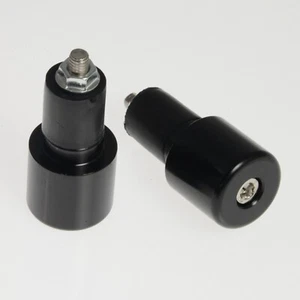 Motorbike Bar End 17mm Universal Handlebar Scooter Motorcycle Weights Black - Picture 1 of 1