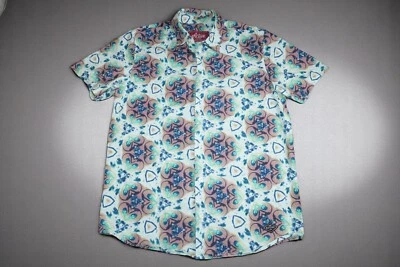 Active Short Sleeve Button-Up Shirt | Medium | Kaleidoscope Heart Print | Skate - Image 1 of 4