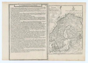 Antique Map "Suede Norvegue et Dannemarck" (Sweden-Norway-Denmark) De Fer, 1705 - Picture 1 of 6