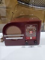 Electrosound Australia 414-1 Art Deco Valve Radio 1947-Burgundy In Working Cond!