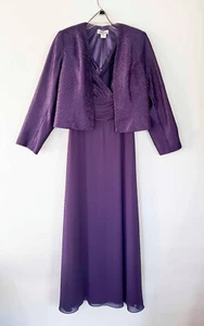 Purple Beaded Evening Gown by Patra Size 10 - Picture 1 of 6