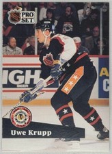 1991-92 Pro Set Hockey French #301 Uwe Krupp Buffalo Sabres All Star