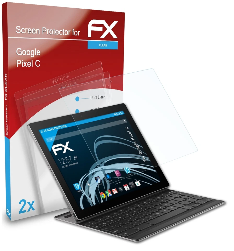 atFoliX 2x Película Protectora para Google Pixel C transparente - Imagen 1 de 4