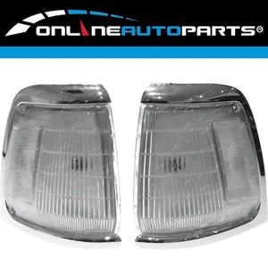 LH+RH Chrome Corner Lights Pair for Toyota Hilux LN85 RN85 4cyl 2.4L 1991-1997 - Picture 1 of 3