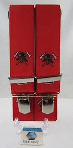 Hosenträger für Latzhose 80 cm x 35 mm Feuerwehr-Motiv - Bild 1 von 1