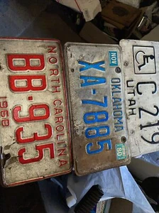 Vintage License Plate 1968 Three Of Them - Picture 1 of 11