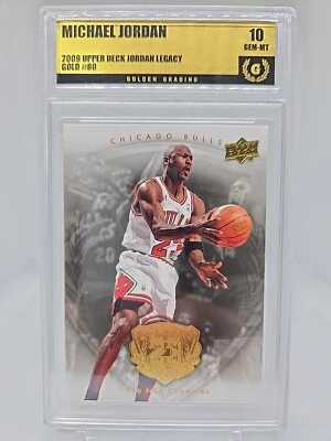 2009 Upper Deck Jordan Legacy Michael Jordan GOLD #80 Golden Grading💎MINT 10  - Image 1 of 4