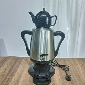 Russischer Samovar Samowar aus Edelstahl 3.5 Liter Самовар + Kanne 0,6L - Bild 1 von 4