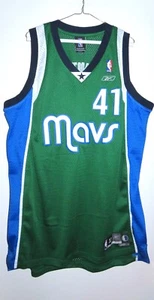 Reebok Dallas Mavericks Dirk Nowitzki Swingman Green Alternate Adidas Jersey XL - Picture 1 of 5