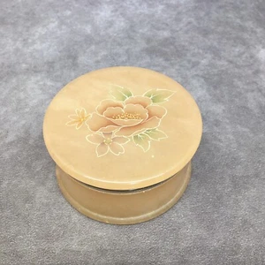 Vintage Alabaster Vanity Trinket / Powder Hinged Box -See all pictures & Read - Picture 1 of 13