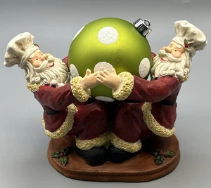 Santa Chefs Flaschenhalter ? Resin Typ Material / handbemalt / Internatl Bazzar - Bild 1 von 9
