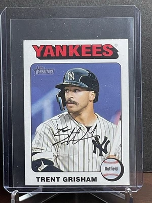 2024 Topps Heritage Mini #252 Trent Grisham White Border Parallel - Image 1 of 2