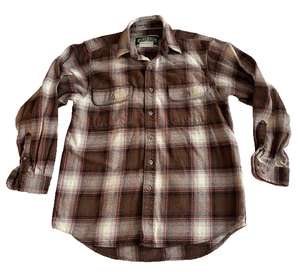 Field & Stream Flannel Button Shirt  Long Sleeve Mens Medium Brown Plaid - Picture 1 of 2