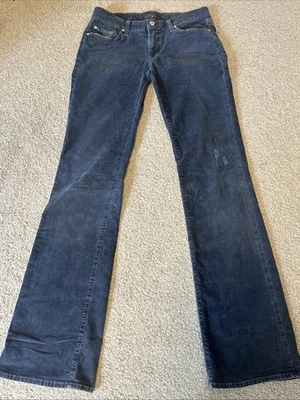 "Pantalones 7 For All Mankind cordones azules pizarra elásticos EE. UU. W29,5"" L33,5"" Y2K LEER" Foto 1 de 4