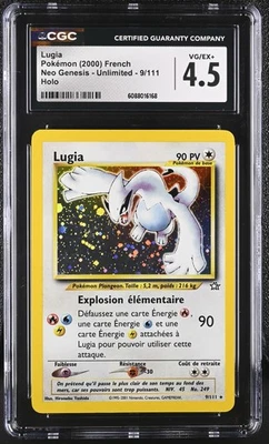 CGC 4.5 FRENCH Lugia 2001 Neo Genesis 9/111 Holo Pokemon Card - Image 1 of 2