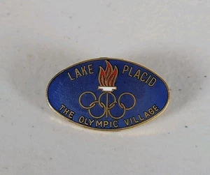 VINTAGE 1980 WINTER OLYMPICS LAKE PLACID OLYMPIC VILLAGE PIN BLUE #268 - Picture 1 of 5