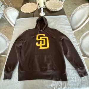 San Diego Padres MLB Hoodie Mens 47 Brand XL  Brown - Picture 1 of 15