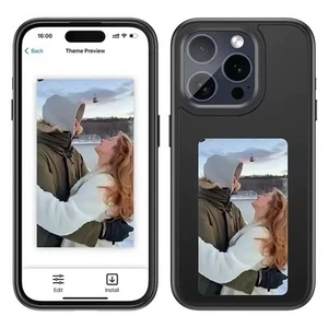 Coque iPhone 15 Pro avec écran E-Ink NFC - Personnalisable, Noir (DIY) - Photo 1 sur 6