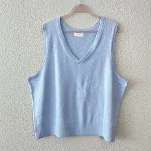 Old Navy So Soft Plus Size Sweater Vest with Deep V Neck Coastal Pastel Girl 3X - Picture 1 of 9