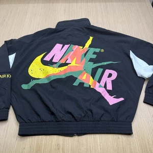 Nike Air Jordan Jumpman Full Zip Hooded Windbreaker Jacket XL Black CV7418-010 - Picture 1 of 11