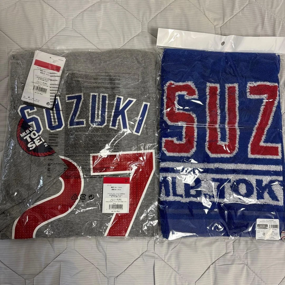 Fanatics Seiya Suzuki 27 MLB Tokyo серии футболка L и полотенце комплект серый/синий - Изображение 1 из 4