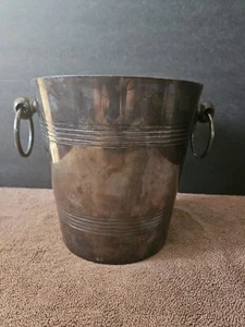 RARE ANTIQUE ART DECO REVERDY MONACO SILVERPLATE CHAMPAGNE COOLER ICE BUCKET - Picture 1 of 8