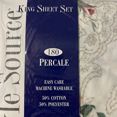 Vintage Springmaid Floral King Sheet Set -Nicole II - Image 1 of 4