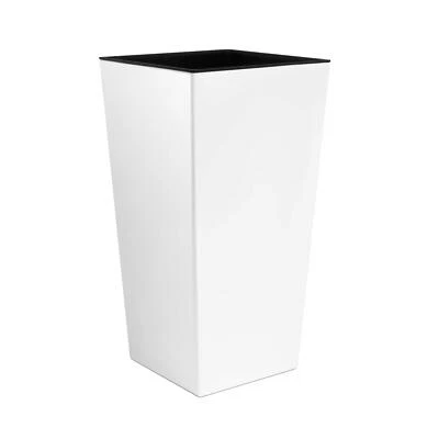 KRYSGO Flower pot White 42 cm tall plastic flower pot with internal insert