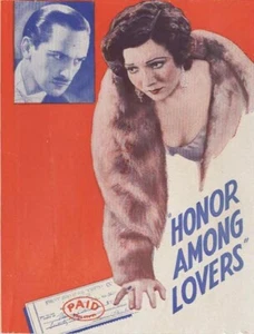 Honor Among Lovers Movie Herald from the 1929 Movie - Picture 1 of 3