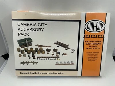 Sealed NIB Con-Cor HO Cambria City Accessory Pack KIT #9057 - Image 1 of 3