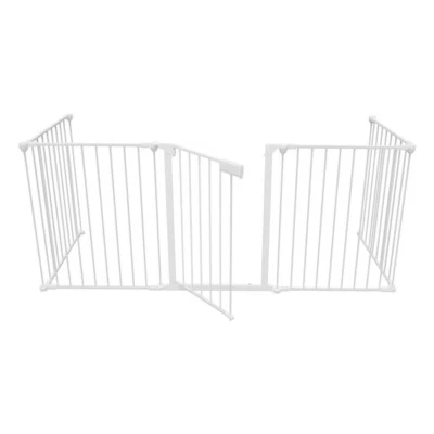 Absperrgitter Kaminschutzgitter  5x Kaminzaun Baby Türschutzgitter Schwarz/Weiß - Bild 1 von 4