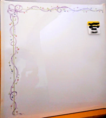 Páginas de scrapbook Creative Memories 12x12 branco floral borda lavanda 10 páginas - Imagem 1 de 4