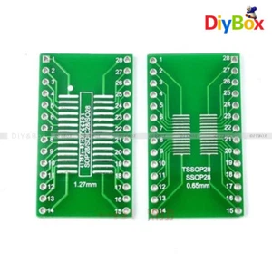SOP14/16/20/28 SSOP & TSSOP14/16/20/28 auf DIP14/16/20/28 IC Adapter Platine - Bild 1 von 28