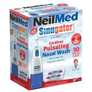 NeilMed Sinugator Cordless Pulsating Nasal Wash + 30 Sachets Saline Irrigation - Bild 1 von 1