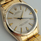 Mens Rolex Oyster Perpetual 1014 W Paper 34mm 1960s Automatic Gold Capped Ra236