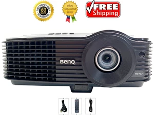 Benq MP777 DLP Projector 4000 ANSI Home Theater PC 3D Ready HD HDMI w/Remote - Picture 1 of 11