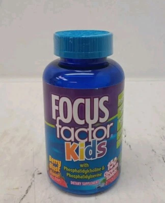 Focus Factor儿童150片浆果爆味膳食补充剂密封 — 第 1/4 张图片