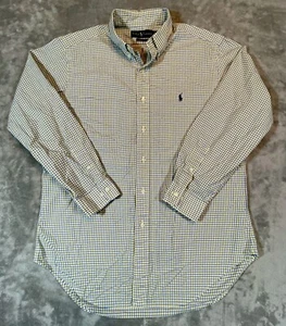 Camisa Ralph Lauren Para Hombre Calce Clásico Amarillo Cuadros Talla 16 32/33 100% Algodón - Imagen 1 de 12