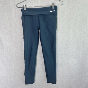 Nike Girls Leggings Blue Foldover Medium - Picture 1 of 4