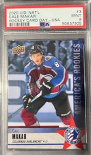CALE MAKAR - 2020 Upper Deck National Hockey Card Day Rookies #3, PSA 9