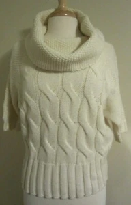 Suéter tejido EXPRESS marfil cuello capucha mujer talla XS - Imagen 1 de 8
