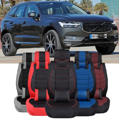 For Volvo XC60 XC40 XC90 PU Leather Front&Rear Car Seat Covers 2/5-Seats Set - Image 1 of 4