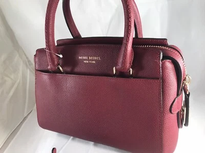 Bolso de mano Henri Bendel con asa superior muy raro, color rojo vino Foto 1 de 4