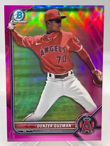 Denzer Guzmán 2022 Bowman cromo fucsia refractor de vapor BCP-220 #105/199 Angels - Imagen 1 de 3