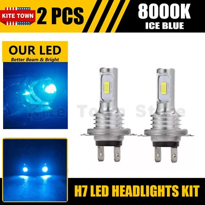 Kit de faros LED H7 haz bajo 8000K azul hielo brillante 2X Foto 1 de 4