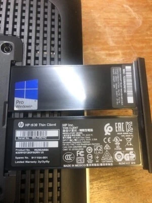 HP T630 THIN CLIENT + PSU + STAND, 128GBF/8GBR/  2 SERIAL PORTS-NO OS - Image 1 of 4