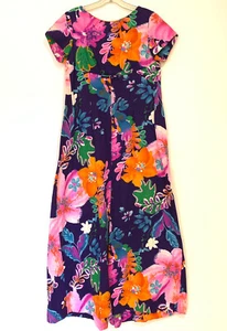 Vestido De Colección Alicia Moda Polinesia Años 70 Maxi Anfitriona Hawaiana Aloha Tela de Corteza g - Imagen 1 de 8