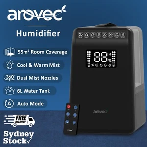 Humidifier Top Fill 6L Large, Ultrasonic, Hybrid Warm Mist, Cool Mist AROVEC - Picture 1 of 9